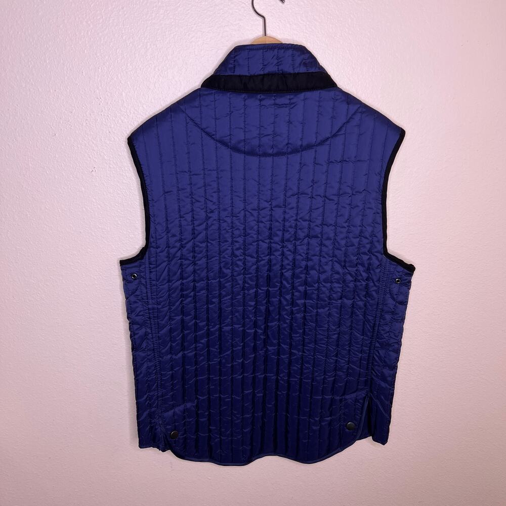 Southern Pines Navy Quilted Pocketed Vest Large - Picture 7 of 12